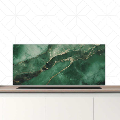 Spatscherm - Marmer Groen