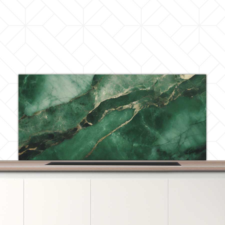 Spatscherm - Marmer Groen