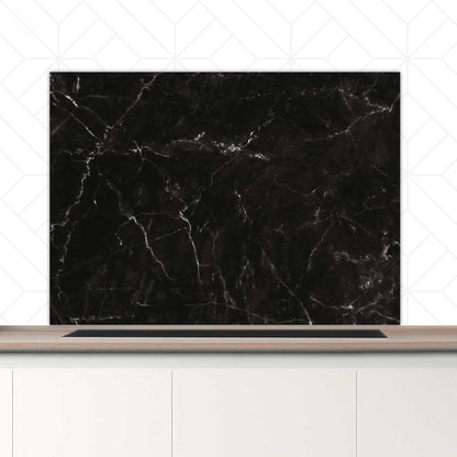 Spatscherm - Marmer Zwart