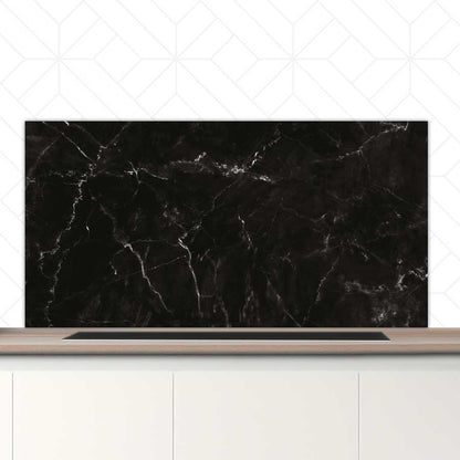 Spatscherm - Marmer Zwart