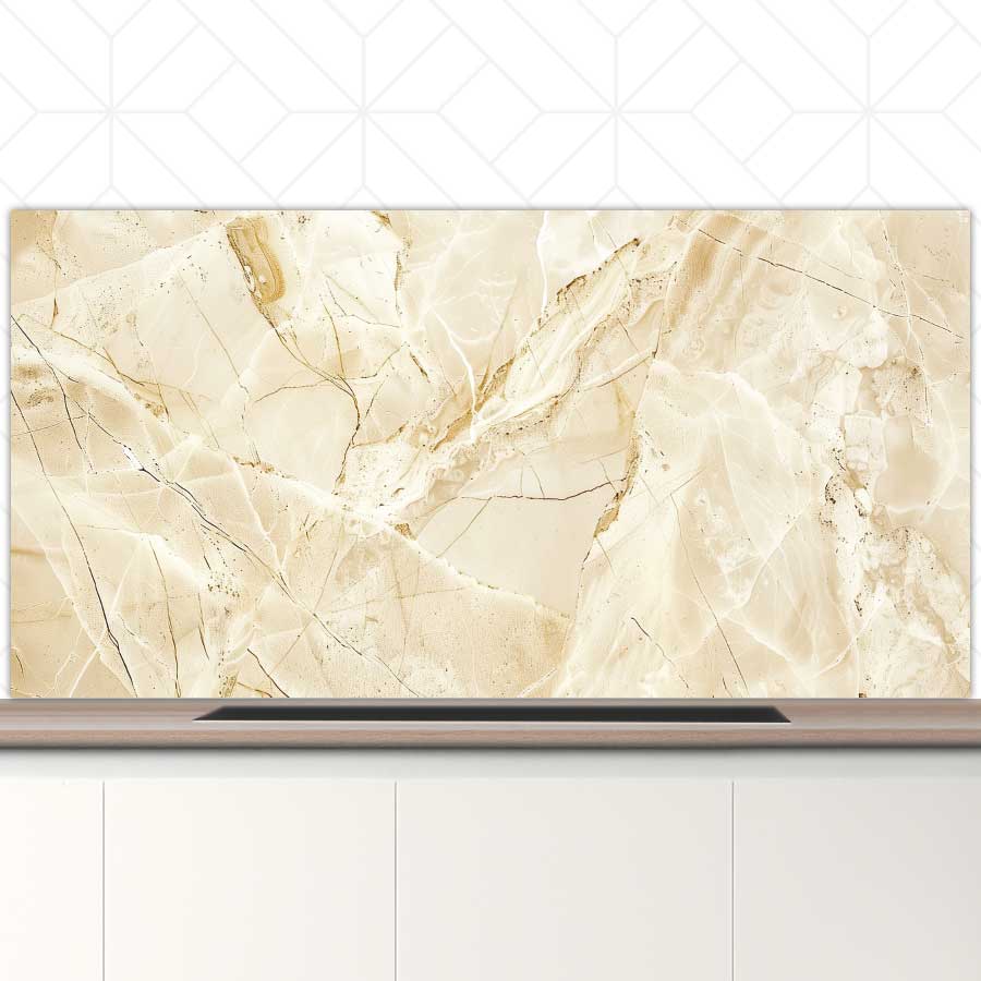 Spatscherm - Marmer Beige