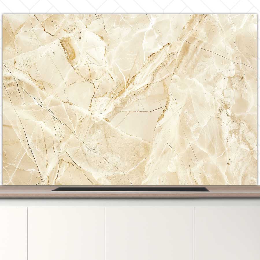 Spatscherm - Marmer Beige