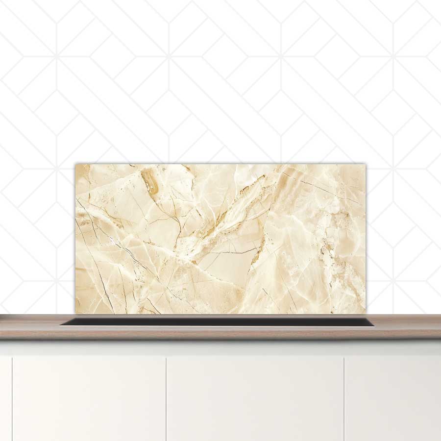 Spatscherm - Marmer Beige