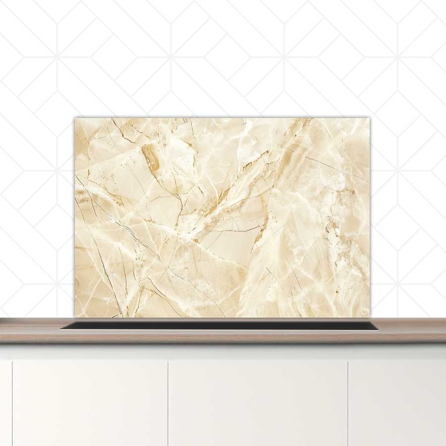 Spatscherm - Marmer Beige