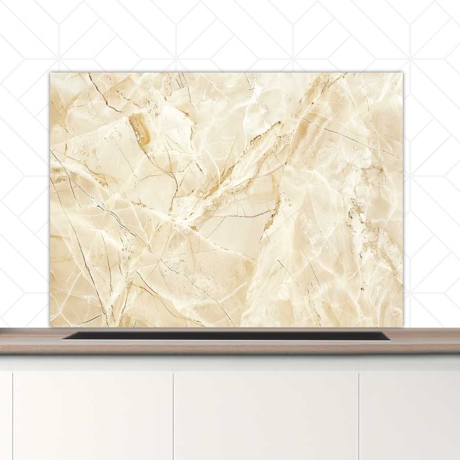 Spatscherm - Marmer Beige