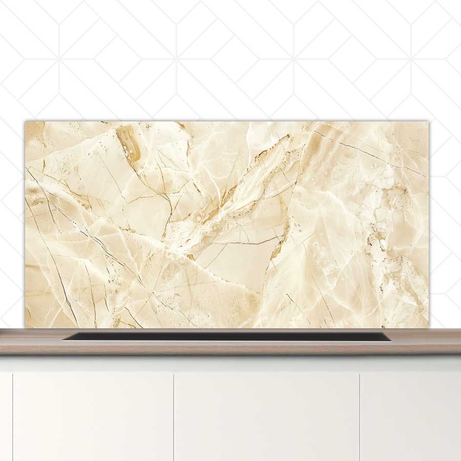 Spatscherm - Marmer Beige