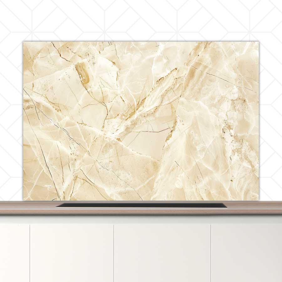 Spatscherm - Marmer Beige