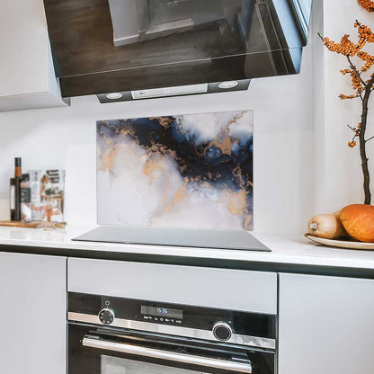 Spatscherm - Marmer Blauw-Paars