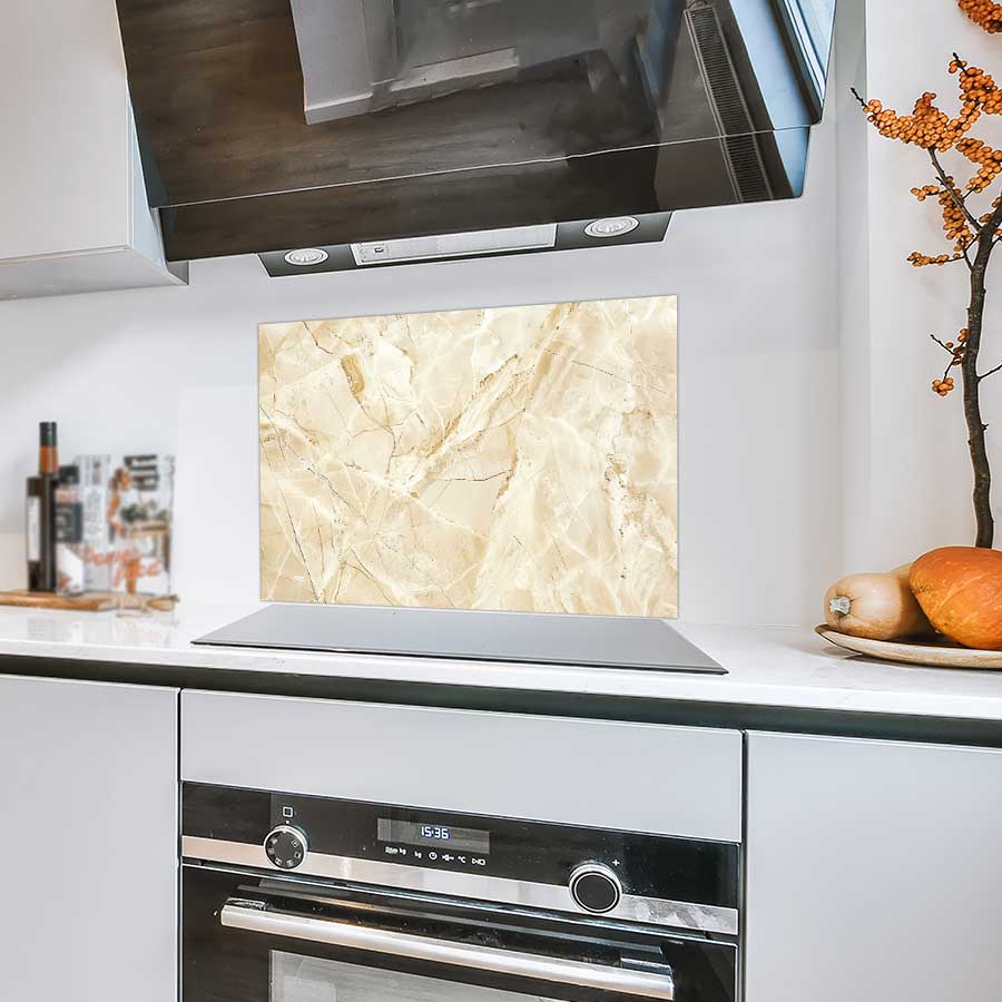 Spatscherm - Marmer Beige