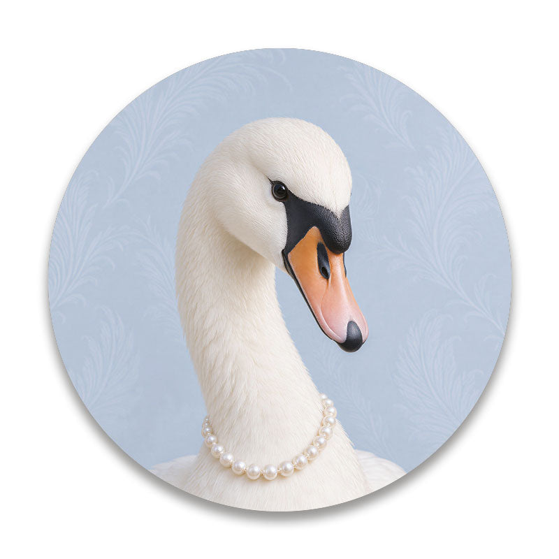 The Belle zwaan - Ronde placemat vinyl van Kookio