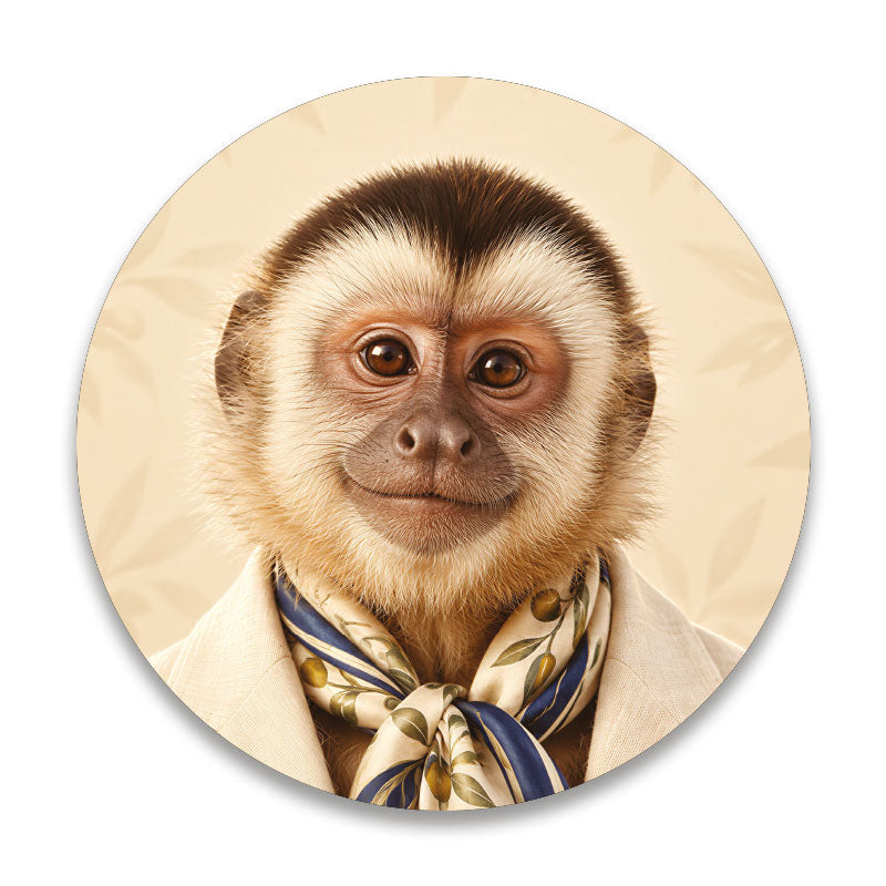 The Charmer Kapucijnaap - Ronde placemat vinyl van Kookio
