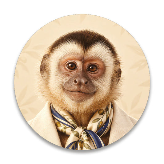 The Charmer Kapucijnaap - Ronde placemat vinyl van Kookio