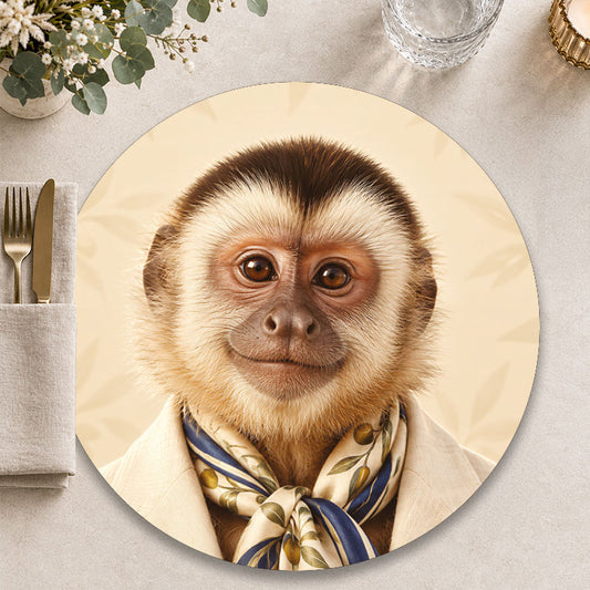 The Charmer Kapucijnaap - Ronde placemat voor een zomerse en moderen tafelpresentatie - Kookio
