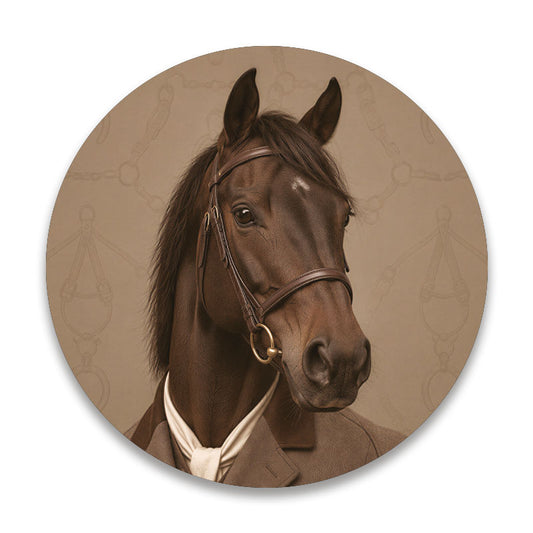 The Equestrian Paarden - Ronde placemat vinyl van Kookio
