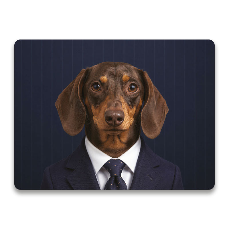Luxe placemat met elegante Teckel The Gentleman