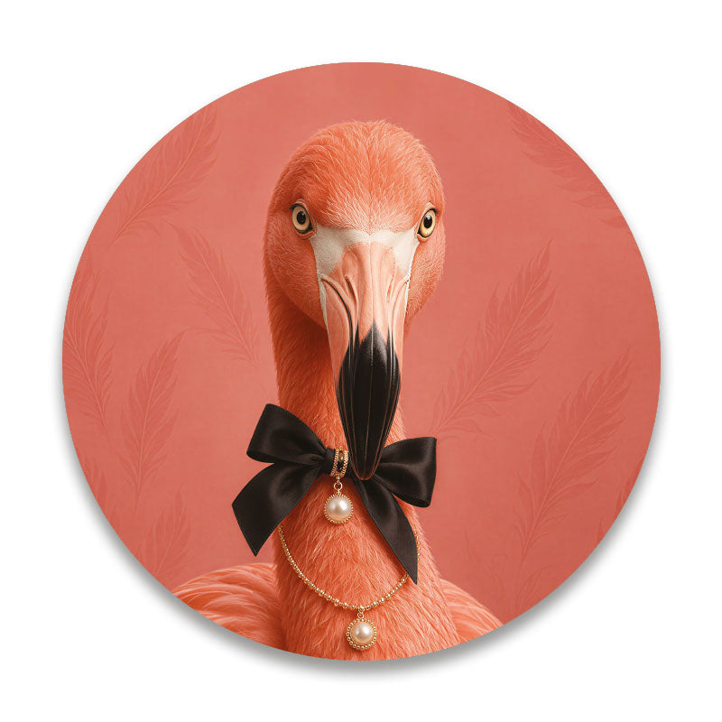 The Icon flamingo - Ronde placemat vinyl van Kookio