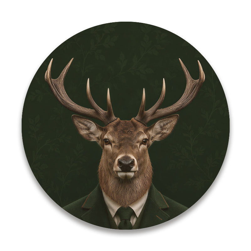 The Nobleman herten - Ronde placemat vinyl van Kookio