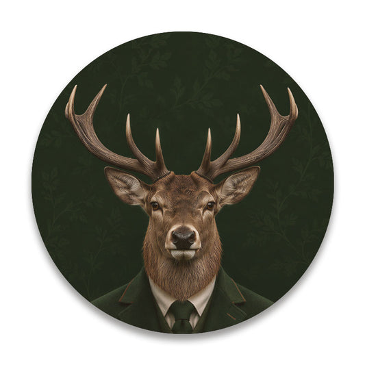 The Nobleman herten - Ronde placemat vinyl van Kookio