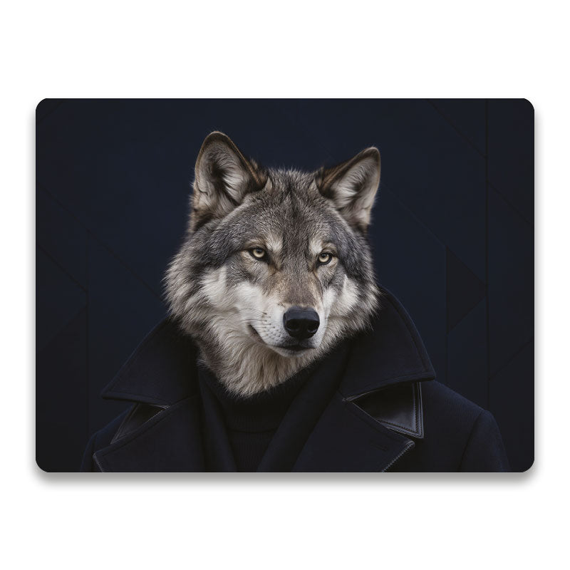 Luxe placemat met grijze wolf The Outsider