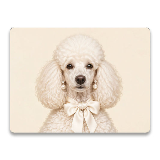Luxe placemat met witte Franse poedel The Parisienne