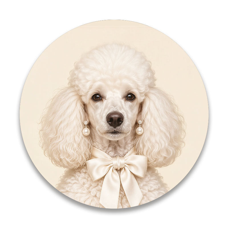 The Parisienne Franse poedel - Ronde placemat vinyl van Kookio