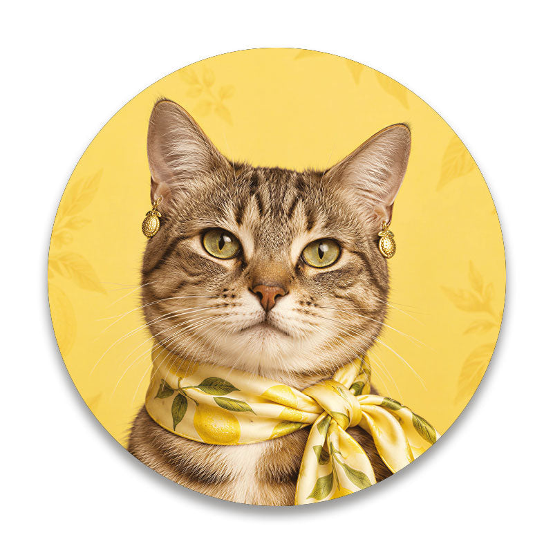 The Riviera Girl katten - Ronde placemat vinyl van Kookio