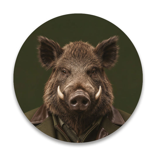 The Rogue wild zwijn - Ronde placemat vinyl van Kookio