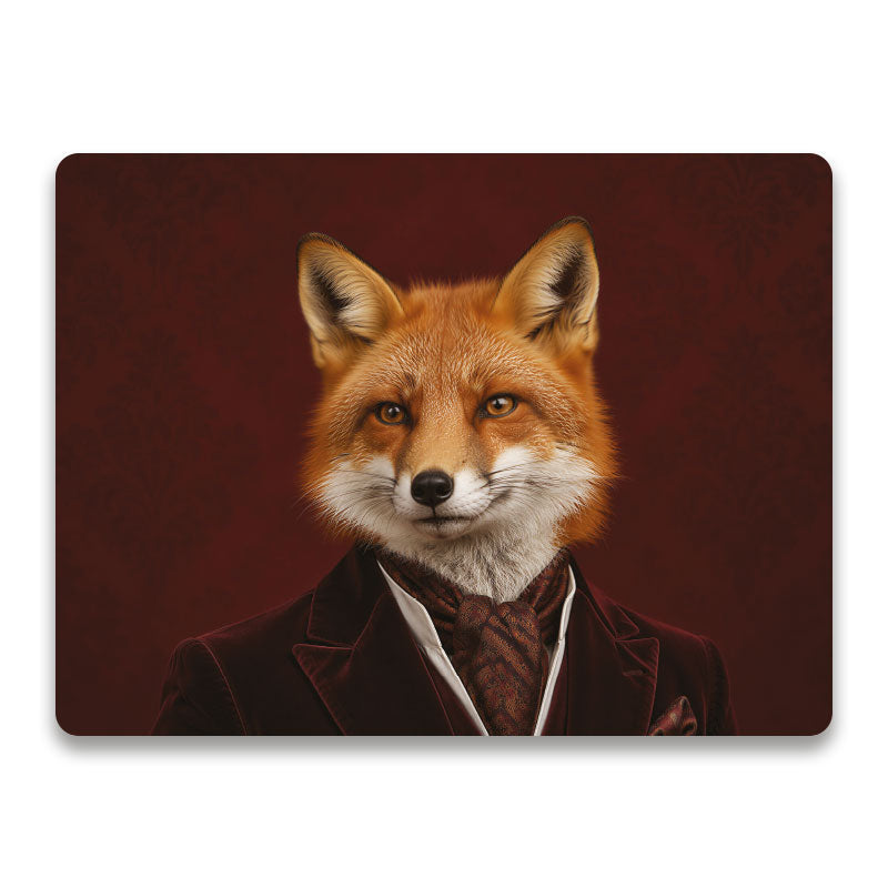 Luxe placemat met rode vos The Sophisticate uit de Kookio Club collectie