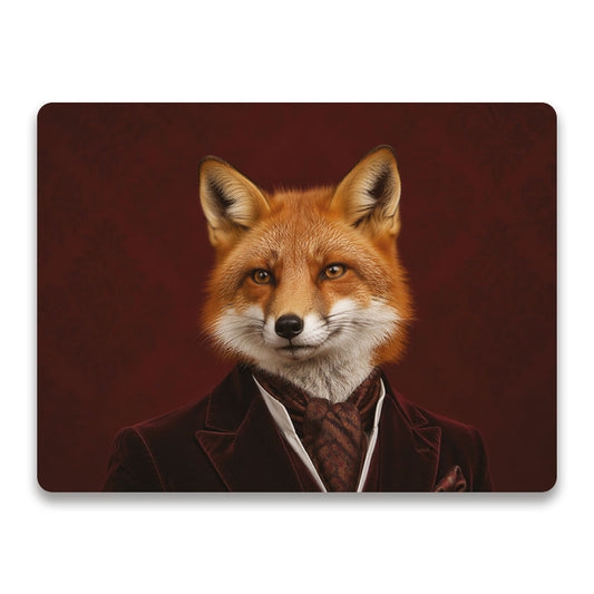 Luxe placemat met rode vos The Sophisticate uit de Kookio Club collectie