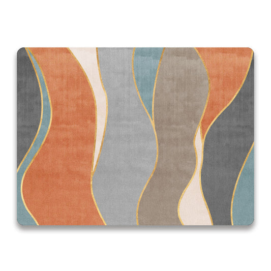 Abstracte golven - abstracte luxe placemat vinyl van Kookio