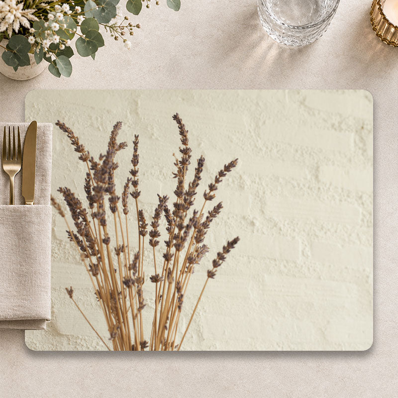 Rustiek beige - Luxe droogbloemen placemat voor een stijlvolle tafelpresentatie - Kookio