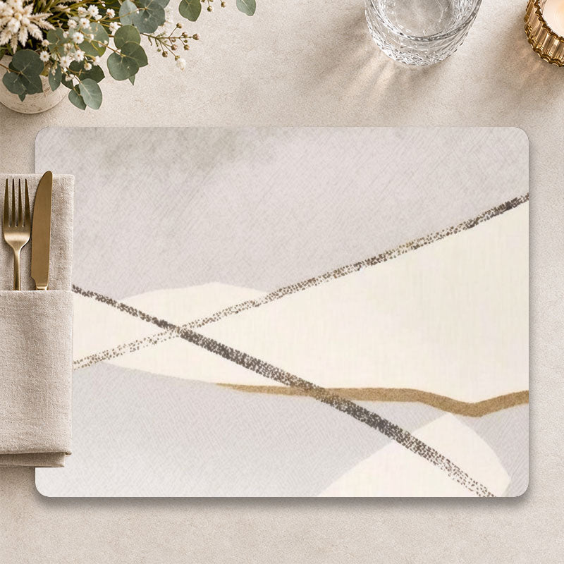 Japandi abstract grijs placemat voor een luxe tafelpresentatie - Kookio