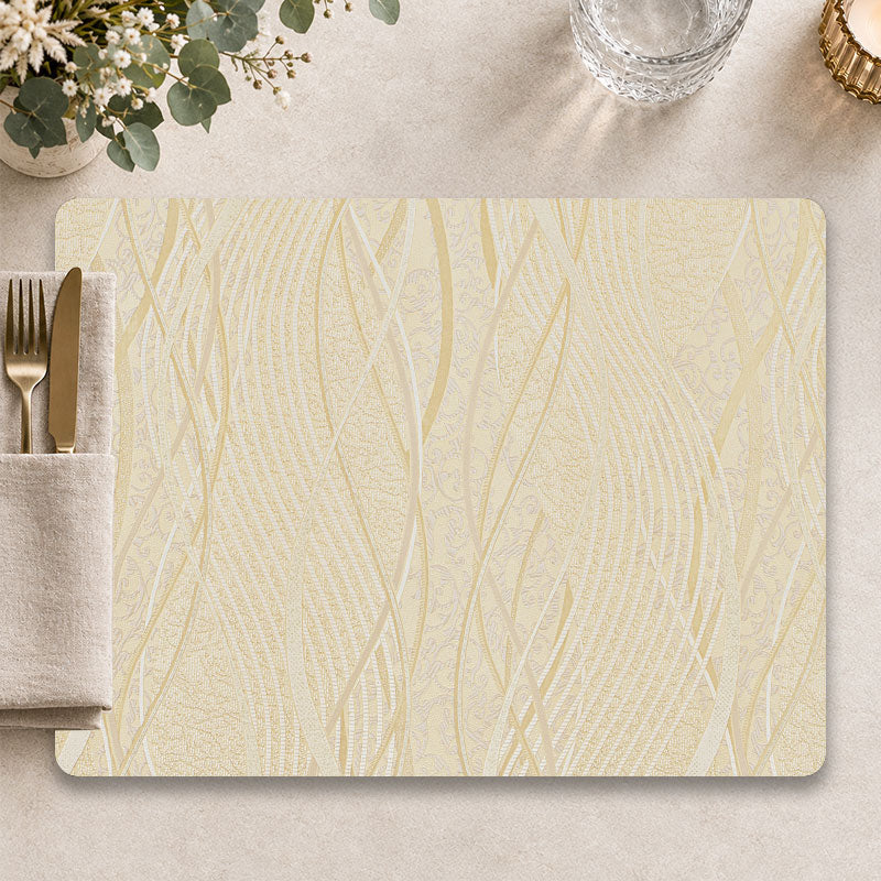 Japandi beige placemat voor een moderne tafelpresentatie - Kookio