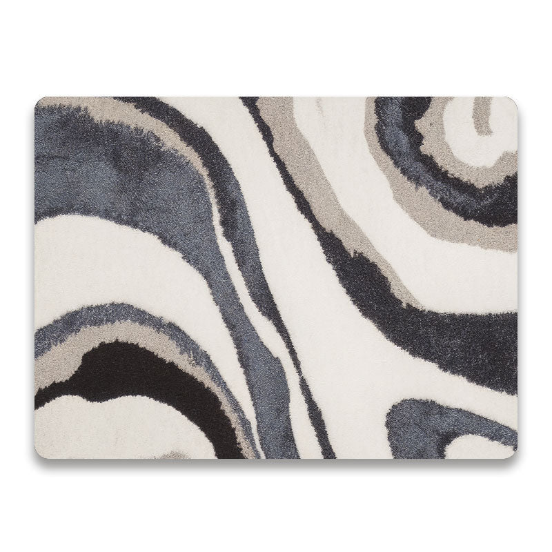 Japandi blauwe swirl luxe placemat inyl van Kookio
