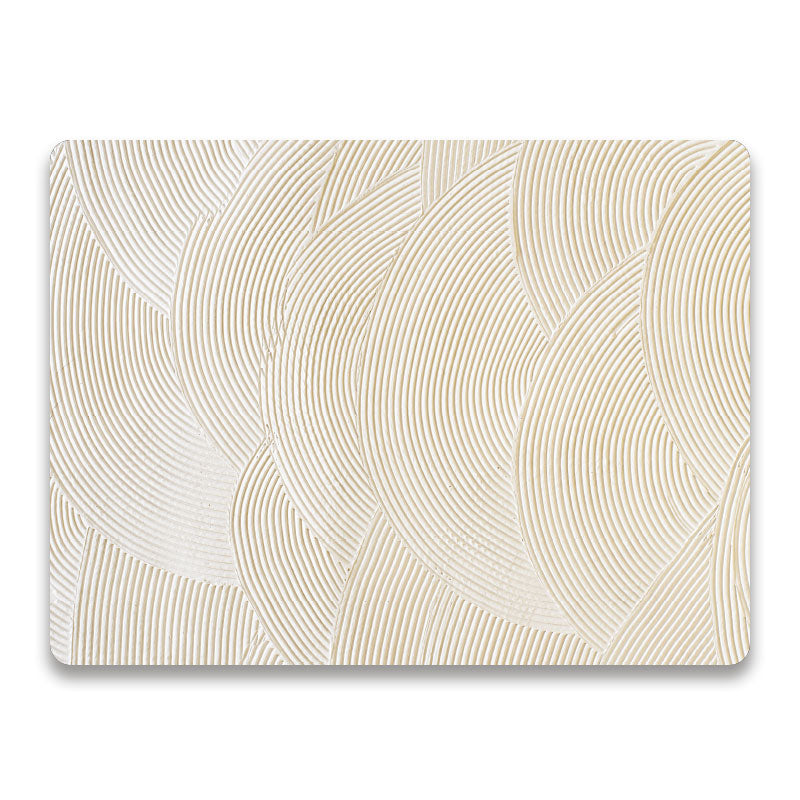 Japandi gestreken beige luxe placemat vinyl van Kookio