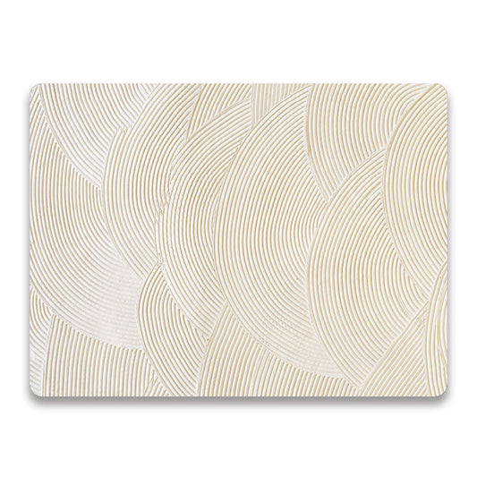 Japandi gestreken beige luxe placemat vinyl van Kookio