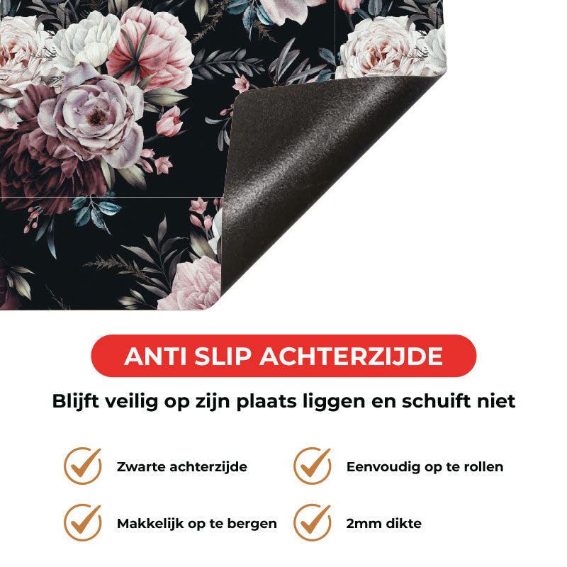 Inductie beschermer - Floral roze