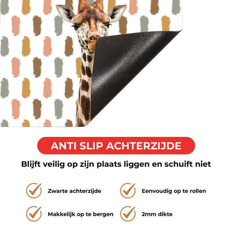 Inductie beschermer - Funny giraf vlekken