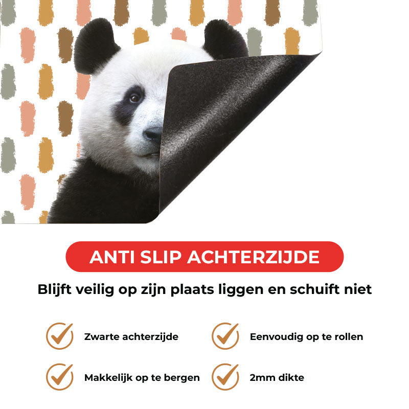Inductie beschermer - Funny panda vlekken