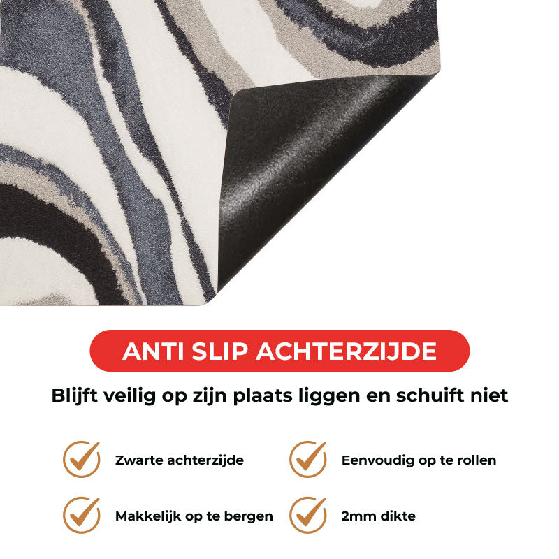 Inductie beschermer - Japandi Blauwe swirl