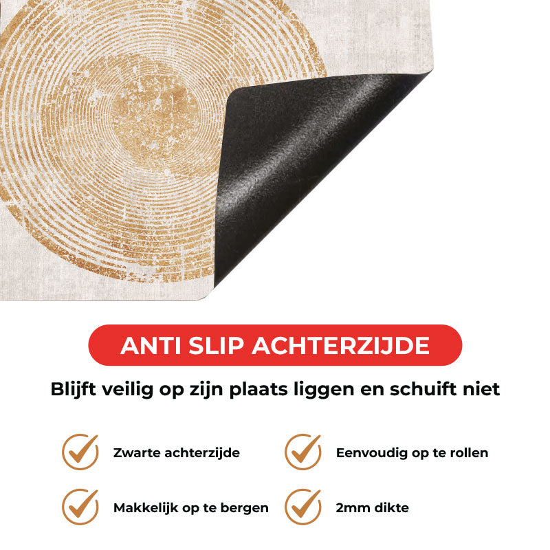 Inductie beschermer - Japandi Gouden spiraal