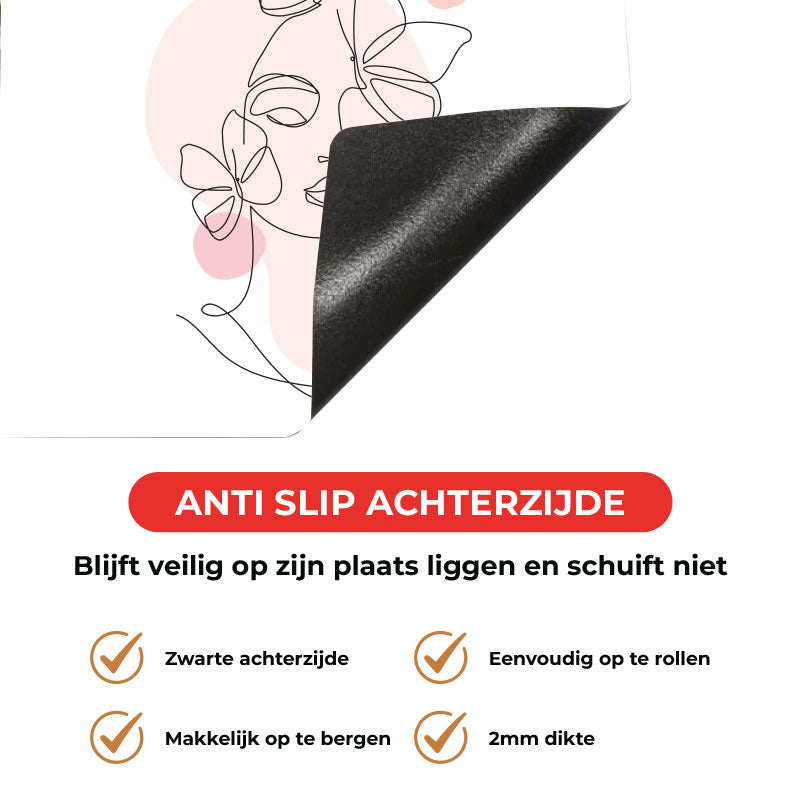Inductie beschermer - Vrouw met vlinder