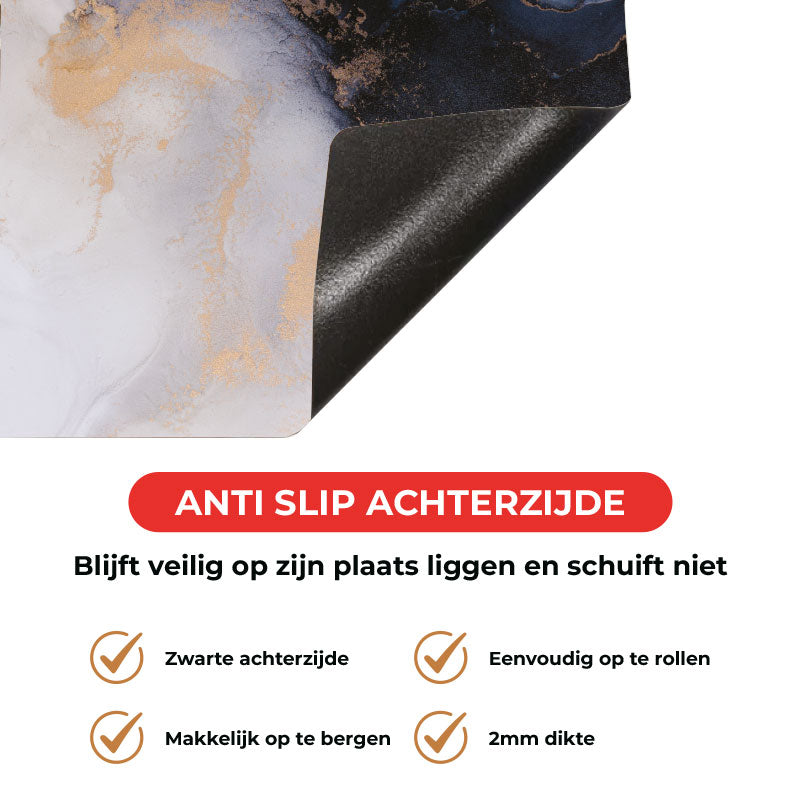 Inductie beschermer - Marmer Blauw-Paars