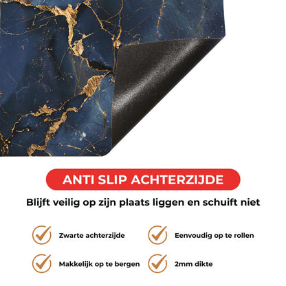 Inductie beschermer - Marmer Donker Blauw