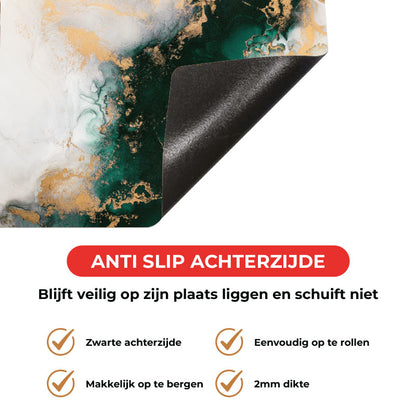 Inductie beschermer - Marmer Groen-Goud