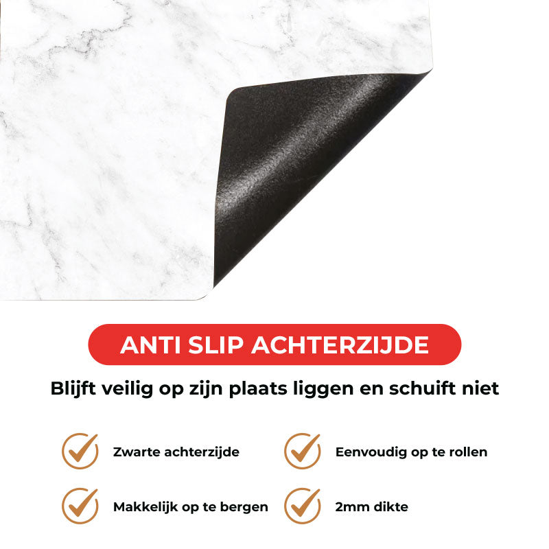 Inductie beschermer - Marmer Intens Wit