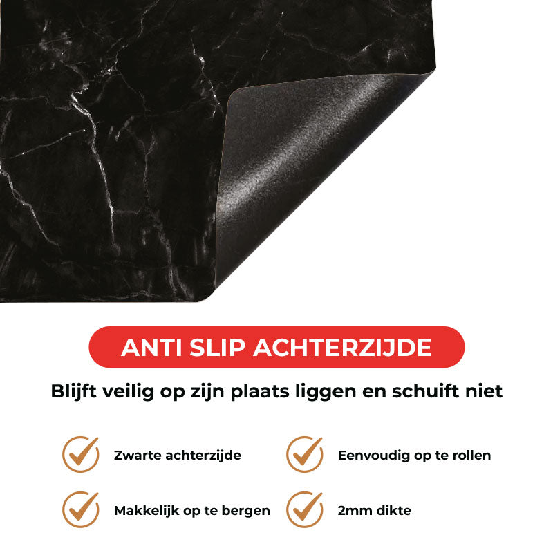 Inductie beschermer - Marmer Zwart