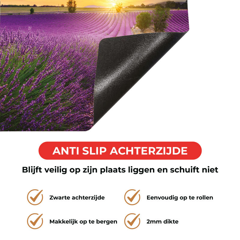 Inductie beschermer - Lavendel veld zonsondergang
