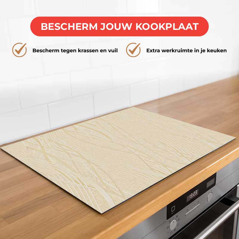 Inductie beschermer - Japandi Beige