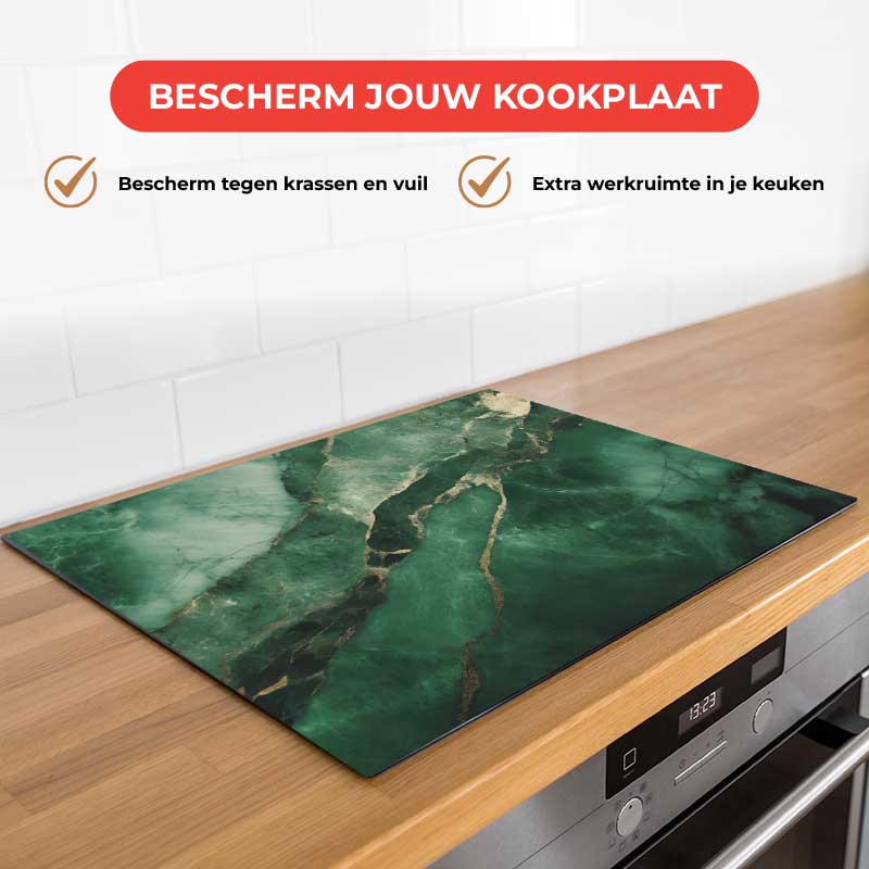 Inductie beschermer - Marmer Groen